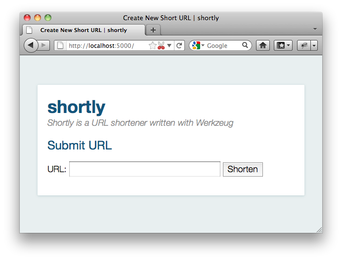 a screenshot of shortly